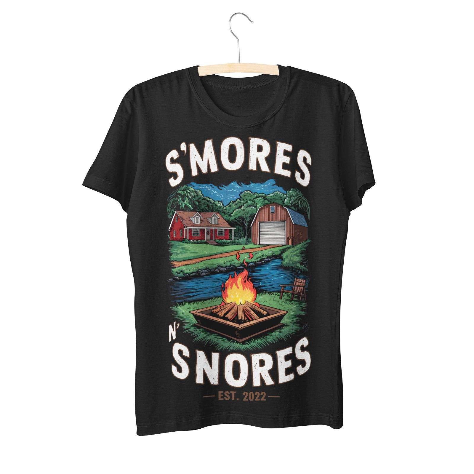 Smores N'Snores Unisex Short Sleeve Crew Neck Cotton Jersey T-Shirt